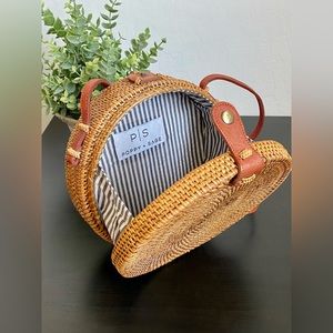 Poppy + Sage Camilla Rattan Crossbody Bag